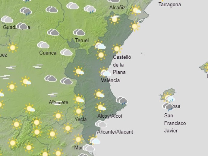 Predicción meteorológica de este sábado 3 de diciembre