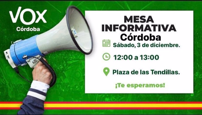 Vox inicia en Córdoba la campaña 'Compra en tu barrio'.