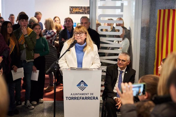 La consellera de Cultura de la Generalitat, Natlia Garriga, en la inauguración de la Biblioteca Providncia Toms Freixenet de Torrefarrera (Lleida)