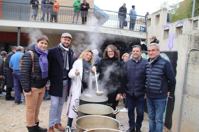 La consellera de Igualdad y Feminismos de la Generalitat, Tnia Verge, en el 103 aniversario de la huelga La Canadenca en Camarasa (Lleida)