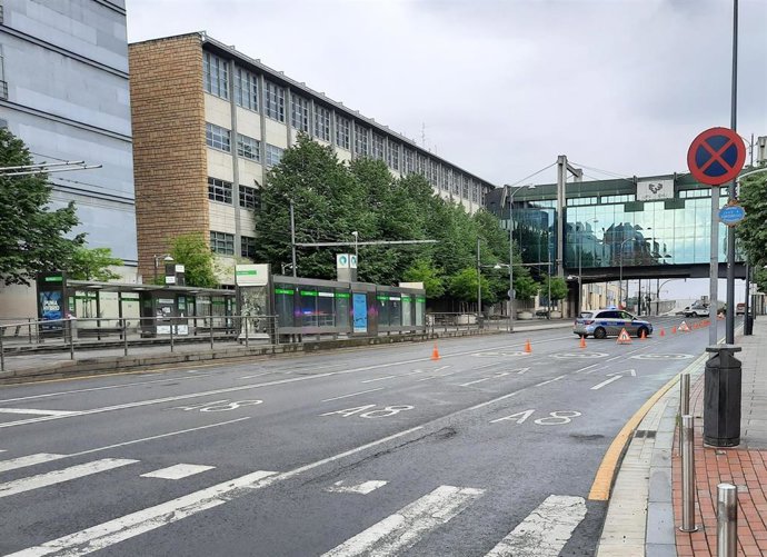 Control policial en Bilbao