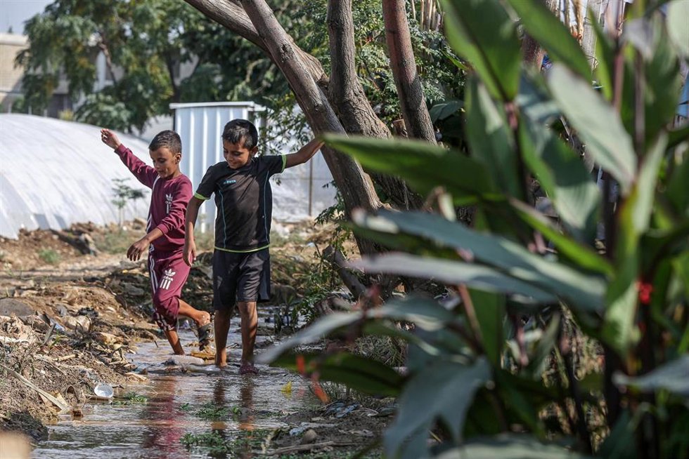 Archivo - Niños refugiados en Líbano 