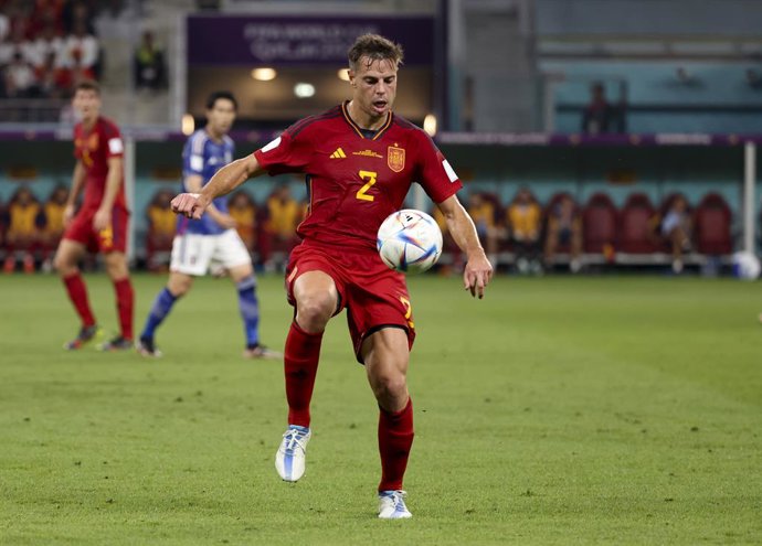 Cesar Azpilicueta of Spain during the FIFA World Cup 2022, Group E football match between Japan and Spain on December 1, 2022 at Khalifa International Stadium in Ar-Rayyan, Qatar - Photo Jean Catuffe / DPPI
