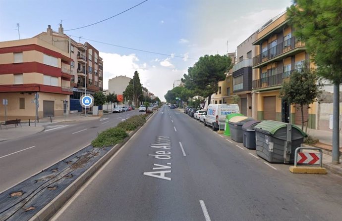 Calle en la que tuvo lugar el accidente mortal en Castelló