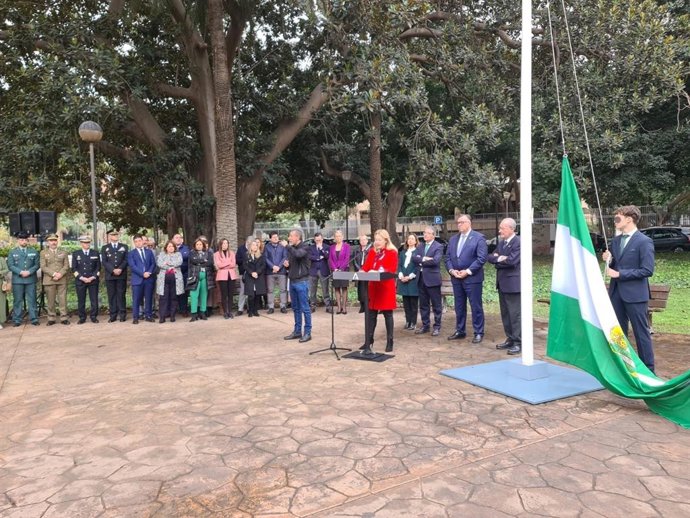 Acto del Día de la Bandera de Andalucía en Málaga.