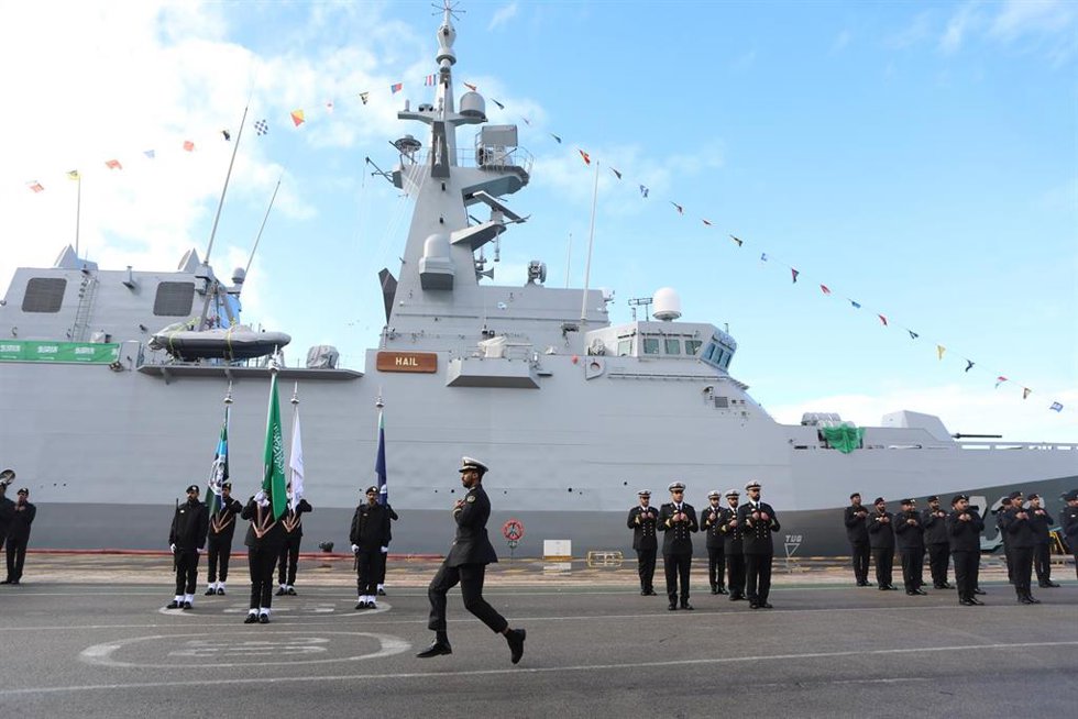 Ceremonia de entrega de Navantia de una tercera corbeta a Arabia Saudi en San Fernando (Cádiz)