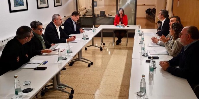 La consellera de Salud y Consumo, Patricia Gómez, en una reunión con representantes de médicos de atención primaria.