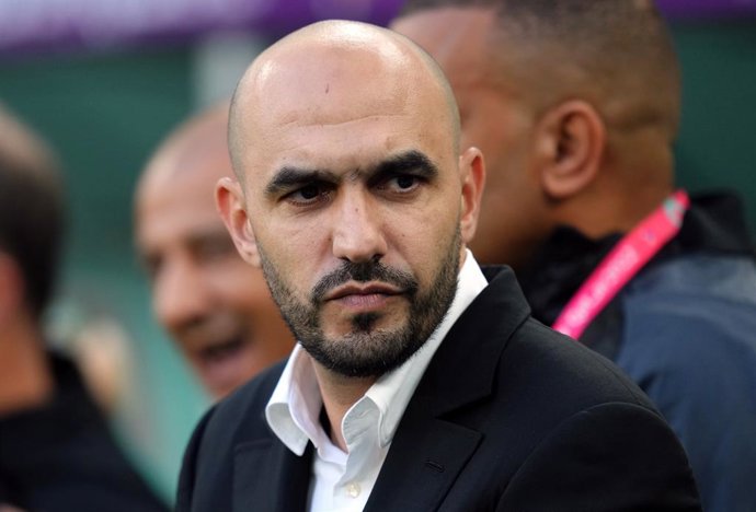 27 November 2022, Qatar, Doha: Morocco manager Walid Regragui is seen during the FIFA World Cup Qatar 2022 Group F soccer match between Belgium and Morocco at Al Thumama Stadium. Photo: Nick Potts/PA Wire/dpa