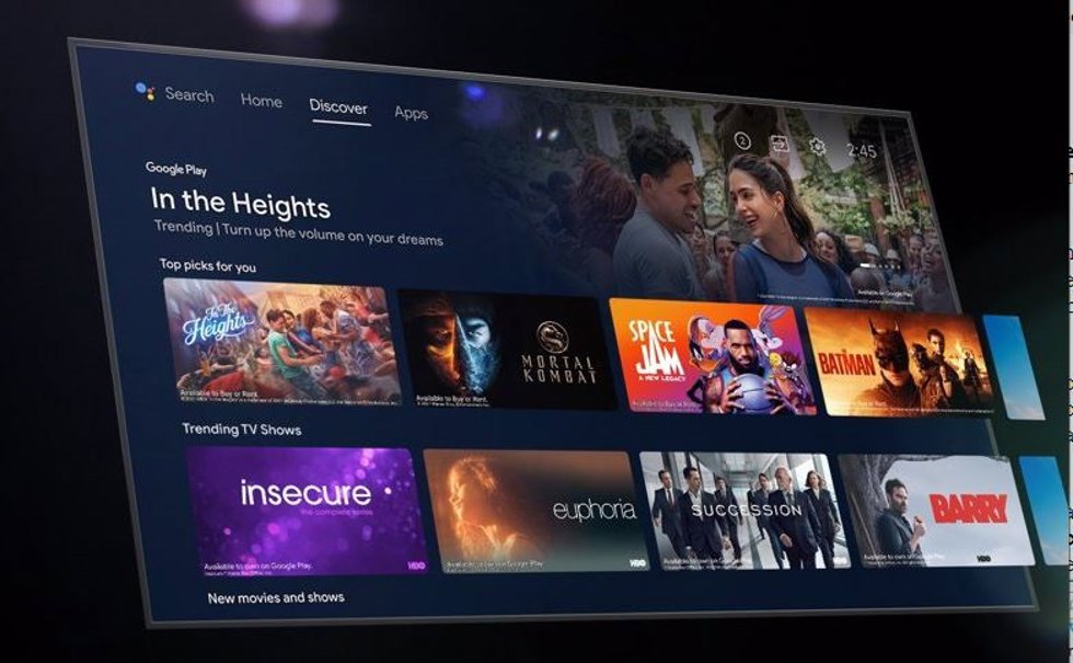 Interfaz de Android 13 para televisores
