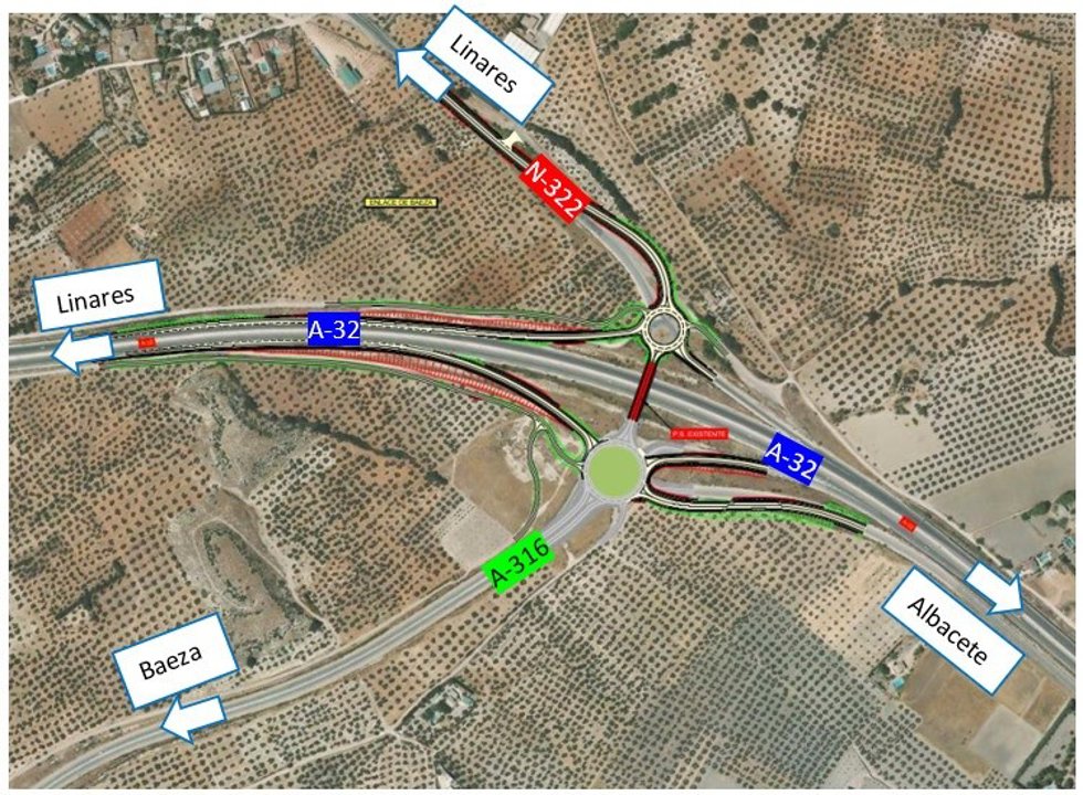 Descripción sobre plano de las obras previstas