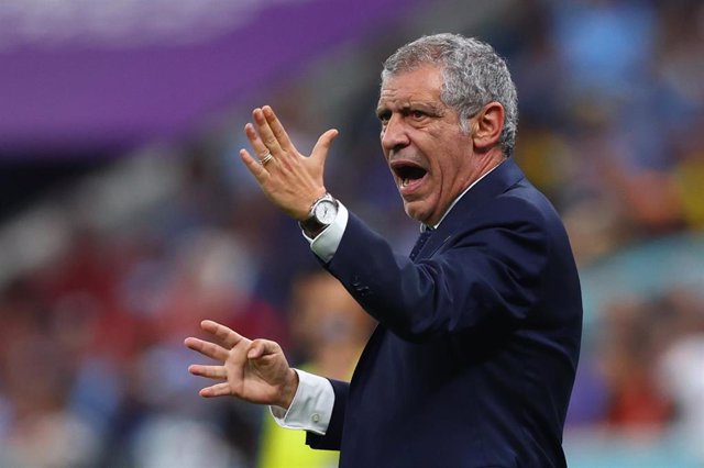 El seleccionador de Portugal, Fernando Santos, en el Mundial de Catar. 