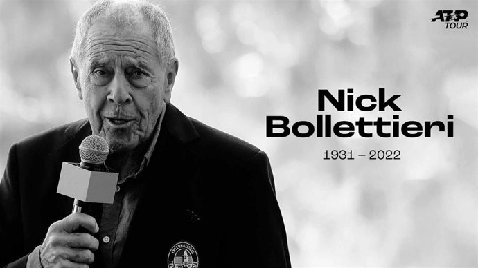 Imagen gráfica de la web de ATP por el fallecimiento de Nick Bollettieri
