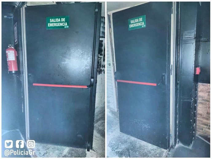 Salida de emergencia de la discoteca clausurada