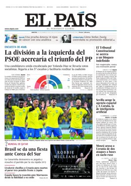 Portada de EL PAÍS
