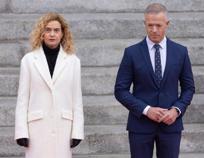 Batet i el president del Senat, Ander Gil, aquest dimarts durant l'acte institucional pel Dia de la Constitució al Congrés