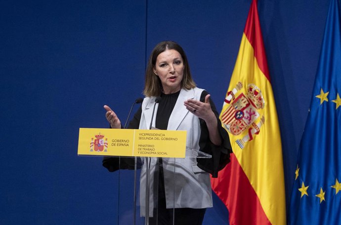 Archivo - La secretaria general de la Unión de Asociaciones de Trabajadores Autónomos y Emprendedores (UATAE), María José Landaburu, comparece tras reunirse con la vicepresidenta segunda del Gobierno y ministra de Trabajo y Economía Social, en la sede d