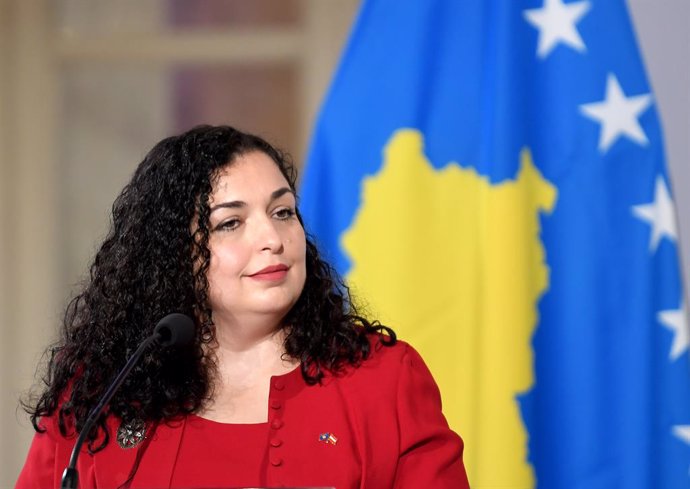 Archivo - La presidenta de Kosovo, Vjosa Osmani