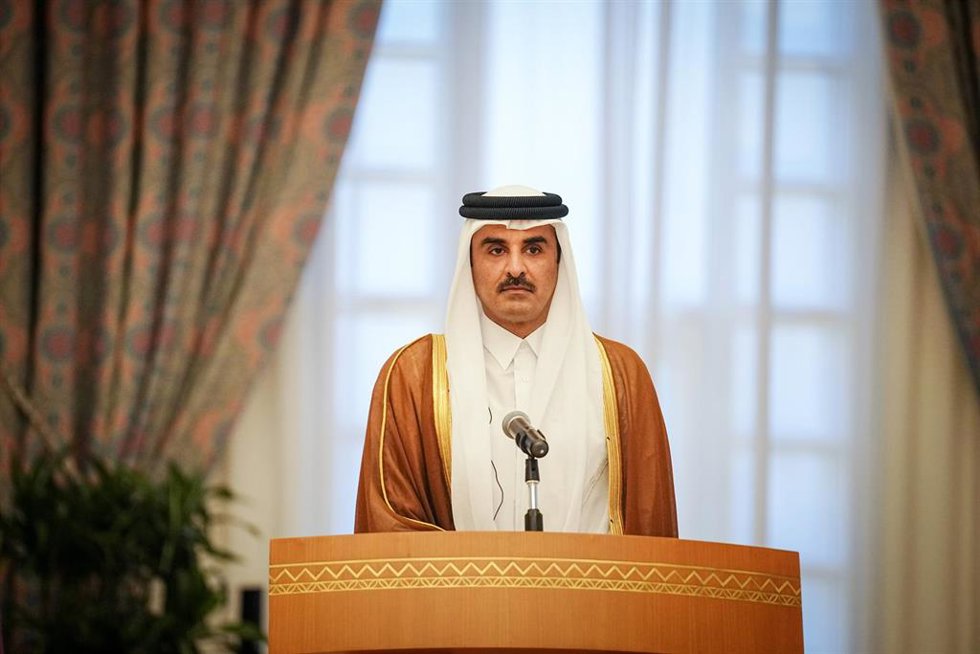 Archivo - El emir de Qatar, Tamim bin Hamad al Zani