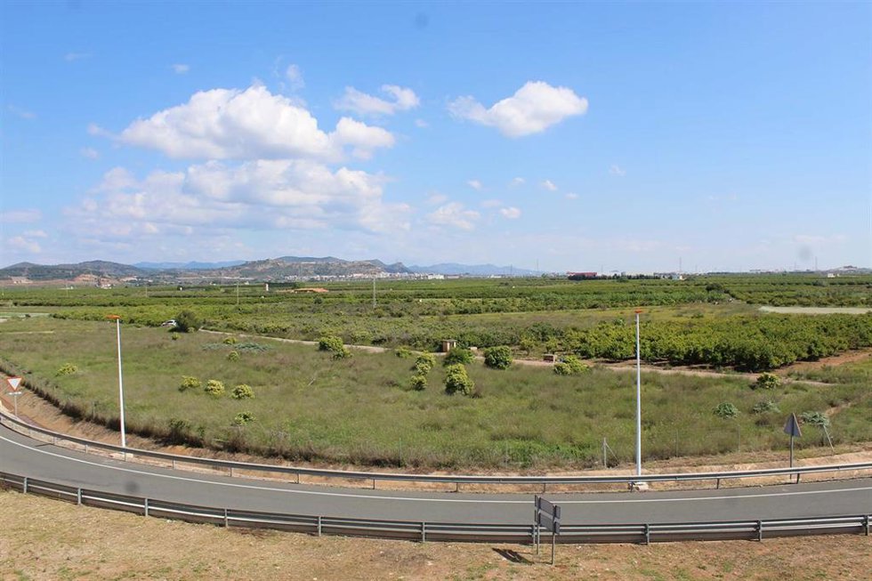 Archivo - Terrenos previstos para  la planta fotovoltaica que surtirá de energía a la gigafactoría de Sagunto