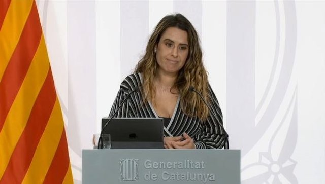 La portaveu del Govern, Patrícia Plaja, en la roda de premsa posterior al Consell Executiu