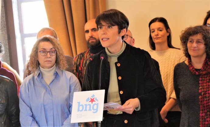 Ana Pontón na súa comparecencia durante a conmemoración do noventa aniversario da constitución de Asemblea de concellos prol Estatuto de autonomía.