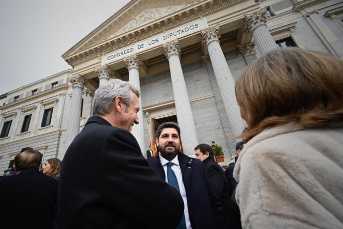 El presidente de Comunidad, Fernando López Miras, en el acto de conmemoración del Día de la Constitución celebrado en el Congreso de los Diputados