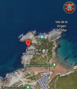 Rescatado un hombre que se cayó al agua desde la isla de la Virgen del Mar
