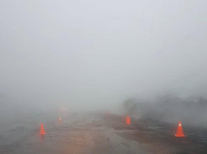 Niebla en la carretera de Las Norias