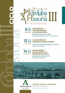 Cartel del ciclo 'Momentos de Córdoba en la Historia'.