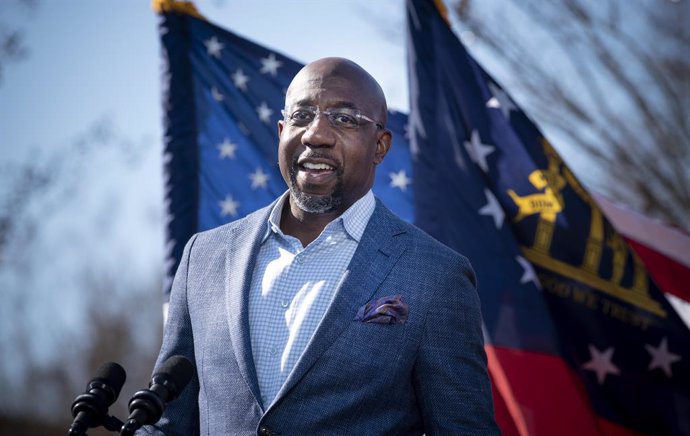 Archivo - El candidato demócrata al Senado por Georgia, Raphael Warnock