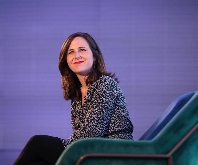 La ministra de Derechos Sociales y Agenda 2030, Ione Belarra Urteaga, durante el acto 'A ti te importa: Estrategia de Erradicación de la violencia contra la Infancia y Adolescencia', a 16 de noviembre de 2022, en Madrid (España). El Ministerio de Derech