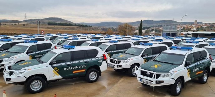 Los 186 nuevos vehículos incorporados a la flota de la Guardia Civil