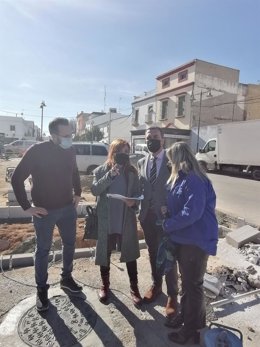 El delegado de Administración Local, Javier Millán, en La Puebla de Cazalla