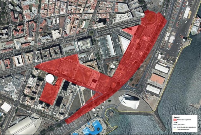 Zona donde se construirá la futura Ciudad de la Justicia de Santa Cruz de Tenerife, en Cabo Llanos