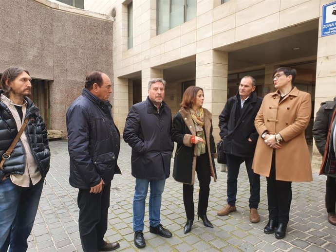 El consejero de Vertebración del Territorio, José Luis Soro, en su visita a Teruel.