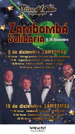 Cantores de Híspalis, espectáculos infantiles, pop, rock y flamenco en la Zambombá Solidaria de Vélez-Málaga.