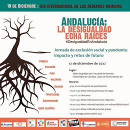Cartel de la jornada que organizan APDH-A y otros colectivos en la Facultad de Derecho de Córdoba.