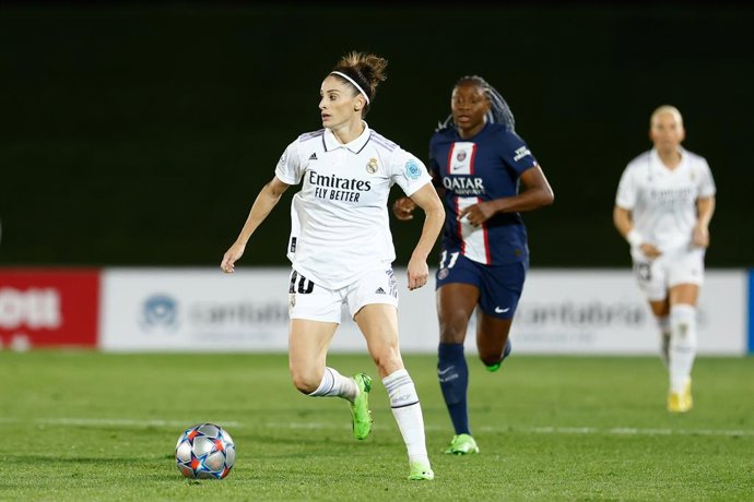 Archivo - Esther Gonzalez of Real Madrid in action during the UEFA Womens Champions League, Group A, football match played between Real Madrid and Paris Saint-Germain at Alfredo Di Stefano stadium on October 26, 2022, in Valdebebas, Madrid, Spain.