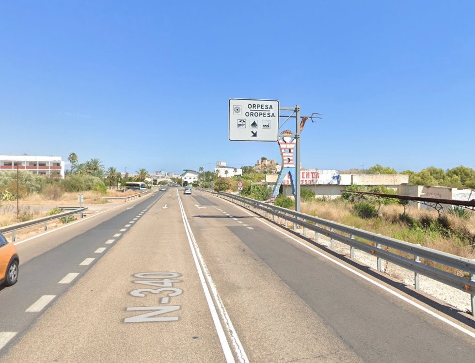 N-340 a su paso por Oropesa (Castellón)