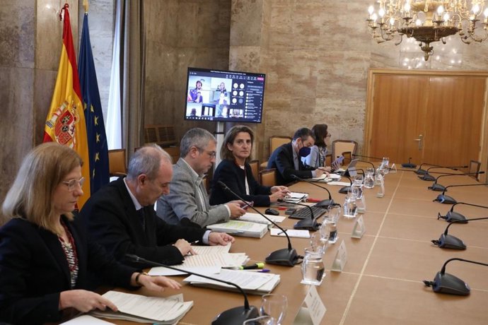 La ministra para la Transición Ecológica y el Reto Demográfico, Teresa Ribera, en la reunión del Consejo Asesor del Medio Ambiente.
