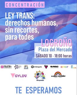 La Rioja se sumará el sábado 10 a los actos que pedirán al PSOE la aprobación de la Ley Trans estatal