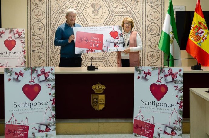 En marcha la campaña 'Llena tu árbol de Santipone' para fomentar el comercio local