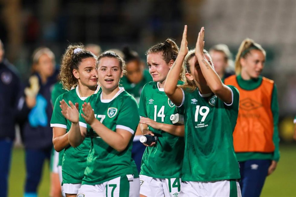 Jugadoras de fútbol de la selección de Irlanda.