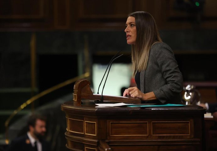 La diputada de Junts, Miriam Nogueras i Camero, durante una sesión plenaria en el Congreso de los Diputados, a 21 de noviembre de 2022, en Madrid (España).