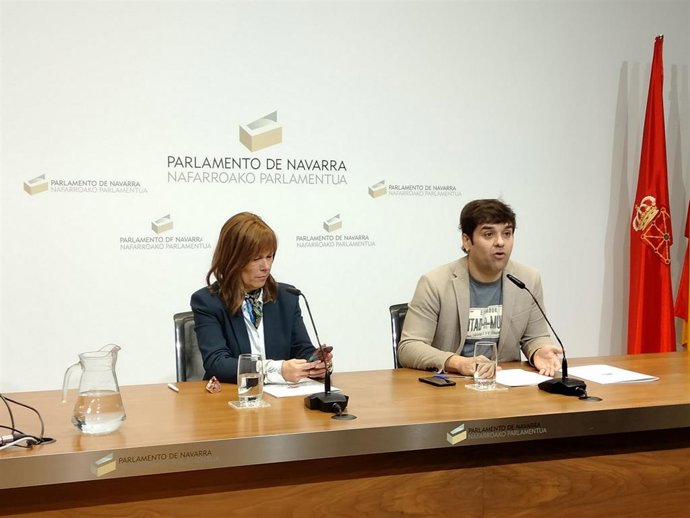 Uxue Barkos y Pablo Azcona, de Geroa Bai.