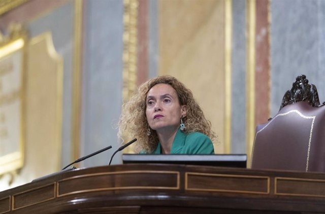 La presidenta del Congreso, Meritxell Batet, durante una sesión plenaria en el Congreso de los Diputados. 