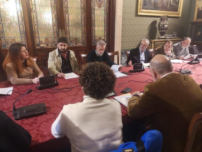 Ismael Sánchez, en una reunión en el Ayuntamiento.