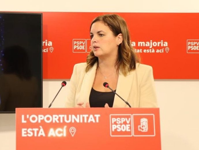 Archivo - La vicealcaldesa de Valncia, portavoz socialista en su ayuntamiento y secretaria general del PSPV-PSOE en la ciudad, Sandra Gómez, en una imagen reciente.