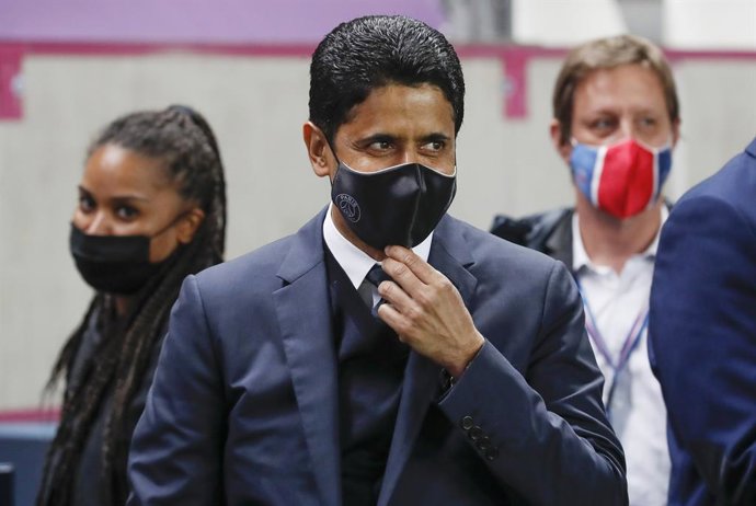 Archivo - Nasser al-Khelaifi President of Paris Saint-Germain during the Women's French championship D1 Arkema football match between Paris Saint-Germain and Dijon FCO on June 4, 2021 at Jean Bouin stadium in Paris, France - Photo Loic Baratoux / DPPI