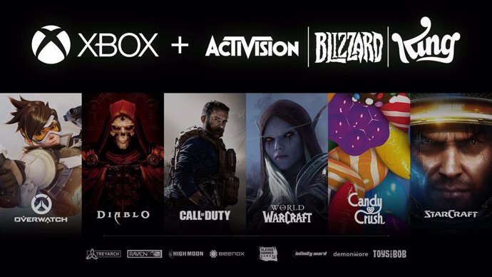 Archivo - Microsoft announced plans to acquire Activision Blizzard, a leader in game development and an interactive entertainment content publisher. The planned acquisition includes iconic franchises from the Activision, Blizzard and King studios like "